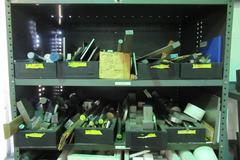 Metal Cabinet with Contents Including Assorted Round Bar, Flat Stock and MORE!