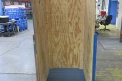 Metal Rolling Flat Storage Cart with Plywood Sides