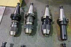 CT40 Taper Tool Holders: (3) Keyless Drill Chucks, (7) End Mill Holders