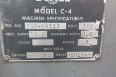 DoAll Model C-4 Horizontal Band Saw, 9" Round Cap, 12" Flat Capacity, 4 Speeds 65-180 FPM