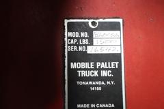 Mobile Pallet Truck B60-CSA Electric Stacker Lift Truck, 1,500 # Cap, 42" Forks, 60" Max Height, 12 Volt Battery, Charger