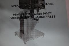 PEM Series 2000 Fastener Installation Press, 8 Ton Max Force, 24" Throat, Touch Screen Control, Vibratory Feeder Bowl
