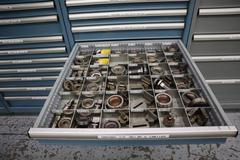 112 and Marathon 112, Turret Punch Tooling, (3) Lista Cabinets with Maple Top Loaded with Tooling