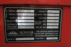 Linde Model EGU 20 Electric Pallet Jack, 4400 LB Capacity, 46" Fork Length