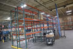 Pallet Racking (2) Bays Back-to-Back: (14) 14'H x 42" Uprights, Teardrop Style, (41) 8' Shelves, Wire Decking - NO CONTENTS