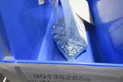 Rolling Wire Shelf with Contents of Assorted Hardware and Fasteners