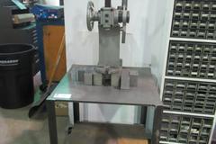 Ratcheting Arbor Press, 6" Throat, 12" Throat Height on Portable Metal Frame Shop Cart with Contents