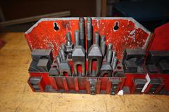 Fixture Clamp Step Block & Clamp Set - 1/2-13 Stud Thread, 5/8" T-Slot, 1" Step Block Width (2)