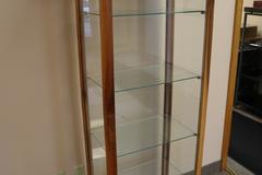Glass Shelving Display Case with Lock and Key