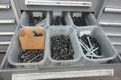 9 Drawer Heavy Duty Cabinet with Fasteners, Nuts, Bolts, Washers