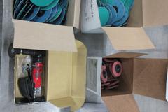 Rolls of Sandpaper, 2in/3in Sanding Discs, Right Angle Die Grinder, Respirator Paper Masks