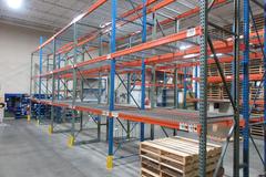 Pallet Racking - (2) Back to Back Bays: (12) 14'H x 42" Uprights, Teardrop Style, (30) 8' Shelves, Wire Decking- *NO CONTENTS*