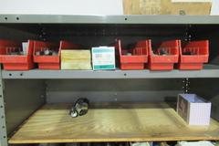 Metal Shelving Unit with Contents including Hardware, Threaded Rod and MORE