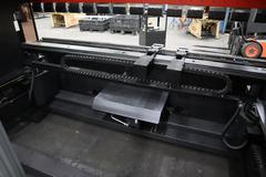 Amada HG 1303 CNC Hydraulic Press Brake, 143 Ton x 112.4", Down-Acting, AMNC 3i Control, 6-Axis BG, Curtains