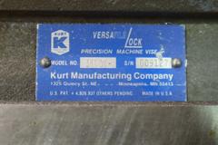 Kurt 3600V 6" machine Vise, Mounted Horizontally Onto Plate, Steel Jaws, Handle
