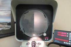 Deltronics DH214-MP 14" Optical Comparator with MPC-5 2-Axis DRO, LED Screen Angle Display, Surface & Profile Illumination
