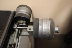 Toolmakers Microscope: AM Stereo 1X-3X  Microscope, w 1.5X Lens and WF 10X/20 Eyepiece Lenses, Scherr Tumico Traveling Stage with Micrometer Hand Travels