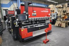 Amada FABIII-8025 (FBD-8025NT) CNC Hydraulic Press Brake, 88 Ton x 98.4", Up-Acting, AMN PC Control, 6-Axis BG, Lazer Curtain