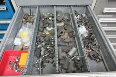 9 Drawer Cabinet with Contents: Fittings, Electrical Components.