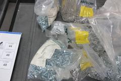 Box of Screws, Nuts, Bolts, Assorted Fasteners