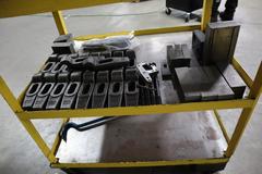 Die Clamping Hardware for PResses, Step Clamps on Steel Cart