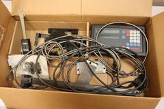 Newall Topaz 2-Axis Digital Readout with COntrol Box, Cables, reader Heads, X and Y Scales for Mill, with Mitutoyo Quill Scale 