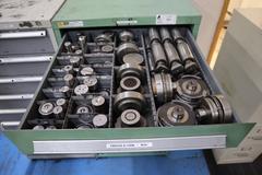 114 Style Turret Punch Tooling in Stanley Vidmar 9 Drawer cabinet