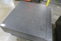 Granite Surface Plate with Drilled and Tapped Holes on Stand- 48" x 40" x 12" Thick Working Surface