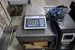 Bagging Center: SHarp SX-16H Bag Filler and Sealer, Metler Toledo Electronic Digital Scale, Granite Surface Plate, Steel Stand - Remote Foot Trip