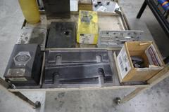 Amada Brake Tooling and Hardware on Rolling Steel Cart