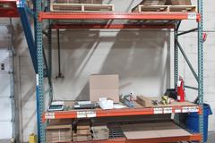 Pallet Racking, Tear Drop Style (2) 12'x42" Uprights, (4) 9' Shelves with Wire Decking, *No Contents*