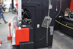 Amada FABIII-1025 CNC Hydraulic Press Brake, 110 Ton x 98.4", AMNC PC Control, Up-Acting, 6- Axis BG, Light Curtain
