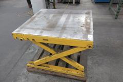 Adjustable Height Manual Pallet Lift Table, 4000lb Capacity