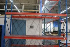 Pallet Racking: (2) 16' H x 48" W Uprights, Tear-Drop Style, (4) 12' Shelves, Wire Decking - NO CONTENTS