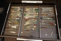 Kennedy Tool Cabinet 5 Drawer with Contents: Reamers, Drills, Counterbores, HSS CUtters