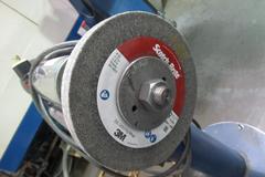 Double End Pedestal Buffer with Scotch Bright Stones