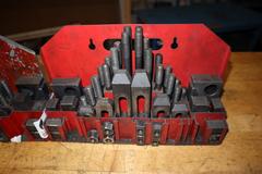 Fixture Clamp Step Block & Clamp Set - 1/2-13 Stud Thread, 5/8" T-Slot, 1" Step Block Width (2)