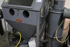 Trinco 36/BP Sand Blast Cabinet with Reclaim Unit, Gun, Gloves, 