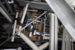 Manual Front Guage Stops, Arms and Fingers in Crate