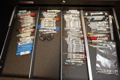 Kennedy Tool Cabinet 5 Drawer with Contents: Reamers, Drills, Counterbores, HSS CUtters