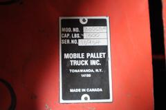 Mobile Pallet Truck B60-CSA Electric Stacker Lift Truck, 1,500 # Cap, 42" Forks, 60" Max Height, 12 Volt Battery, Charger