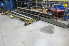  Overhead Shop Crane - Approx 16' X 20' Area with Aero Material Handling 1 Ton Under Slung Bridge Crane, ARO 1 Ton Air Operated Chain Hoist, 102" Under the Hook - THIS HAS BEEN DISASSEMBLED AND IS READY TO SHIP