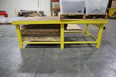 Steel Table, Heavy Duty 84" x 42" x 28.5" - NO CONTENTS