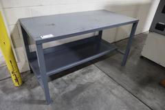 Metal Table with Lower Shelf