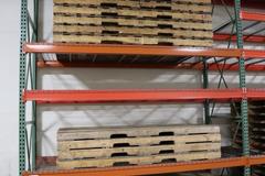 Pallet Racking: (3) 16'H x 48" Uprights, Tear-Drop Style, (9) 10' Shelves, Wire Decking - NO CONTENTS