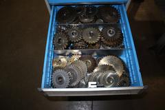 Maple Top Tool Cabinet with Saw Cutter Contents - 4 Drawer