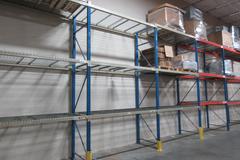 Pallet Racking -  (7) 14'H x 42" Uprights, Teardrop Style, (18) 8' Shelves, Wire Decking- *NO CONTENTS*