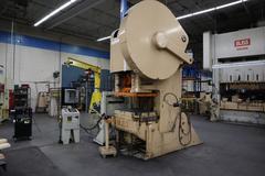 Bliss #29 150 Ton OBI Back Geared Punch Press, Single Crank,  Air Clutch and Brake, Rowe 24" Press Feed