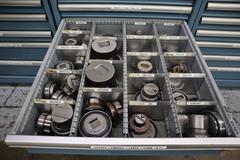 112 and Marathon 112, Turret Punch Tooling, (3) Lista Cabinets with Maple Top Loaded with Tooling