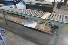 Hytrol Roller Conveyor Tables - (3) 10' Long x 2' Wide, Adjustable Height